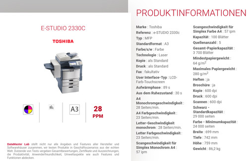 Drucker toshiba studio 2330c - e-studio,